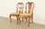 Queen Anne 18th Century Antique Thomas Chippendale Period Carved Burl Wood Side Chairs or Dining Chairs, Pair For Sale - Image 3 of 13