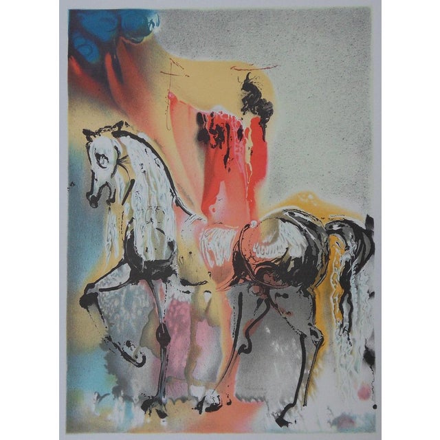 Salvador DALI (1904-1989) The Christian Knight Color lithograph Signed in the plate On Arches vellum, 36 x 56 cm...