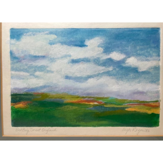 Vintage 82 Leigh Royer Landscape Abstract Expressionism Pastel West Bay Painting For Sale In New York - Image 6 of 11