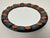 Vintage West Germany mirror. Ceramic decorated with glazed tiles. Diameter: 20cm. Depth: 3cm. Designed for hanging....