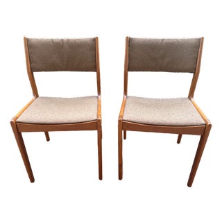 1970s Pair of Danish Modern Teak Dining Chairs by Findahl's Møbler, Denmark For Sale