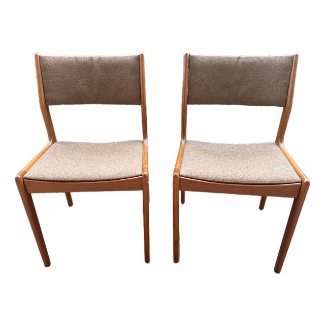 1970s Pair of Danish Modern Teak Dining Chairs by Findahl's Møbler, Denmark For Sale