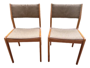 1970s Pair of Danish Modern Teak Dining Chairs by Findahl's Møbler, Denmark