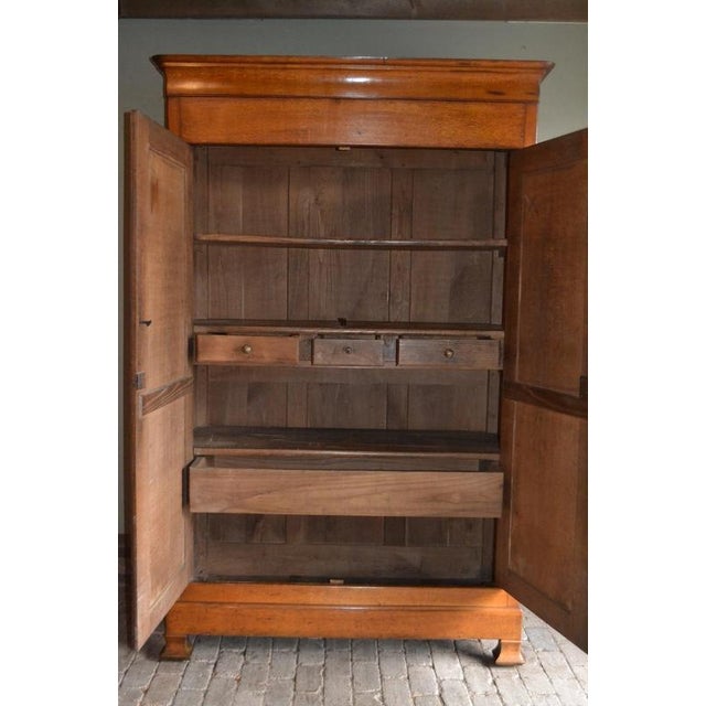 19th-century French oak Louis Philippe cabinet. Height: 227 cm. Width: 144 cm. Depth: 60 cm. Shelves and drawers behind...