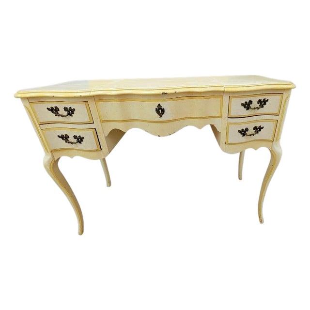 Vintage French Provincial Style Vanity Desk With Lift Up For Sale