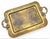 Extremely hefty brass tray, pictured is the backside which is unmarked but showing hefty weld and construction. Ornate...