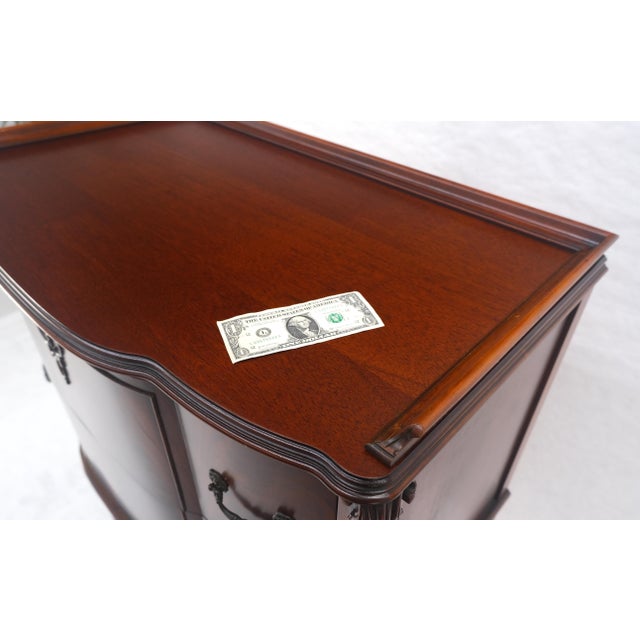 Tall Carved Mahogany Chinese Chippendale Style Bow Front High Chest Dresser For Sale - Image 16 of 18