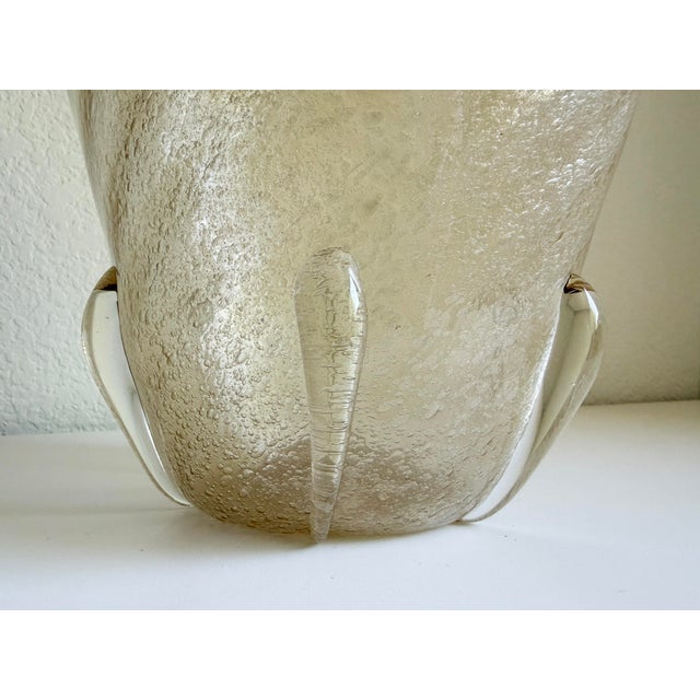 Mid 20th Century 14" Murano Champagne Ribbon Vase, Attributed, Mid 20th Century For Sale - Image 5 of 15
