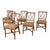 Hollywood Regency Vintage McGuire Rattan Cross Hatch Dining Chairs - Set of 6 For Sale - Image 3 of 8
