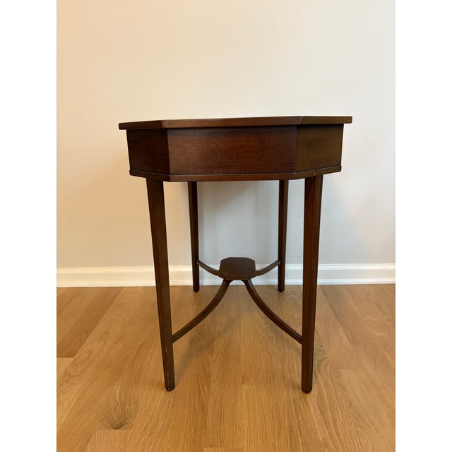 1970s Kittinger Buffalo Mahogany Octagonal End Tables, Pair For Sale - Image 10 of 14