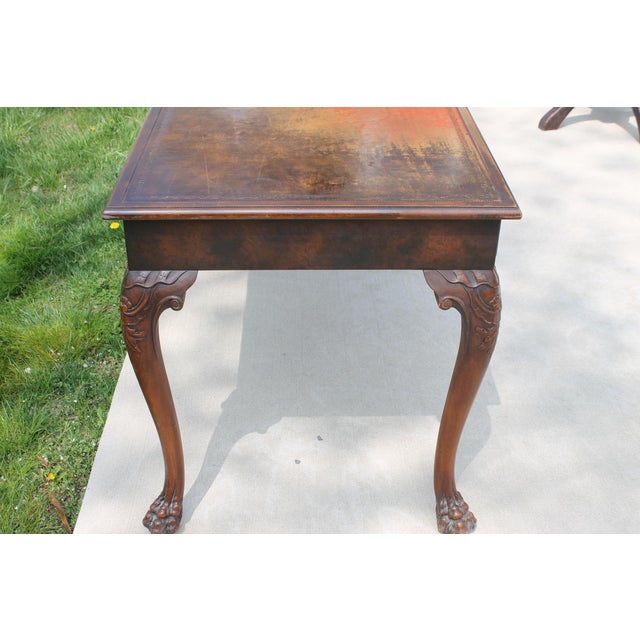 Antique Leather Top Claw Foot Writing Desk Chairish