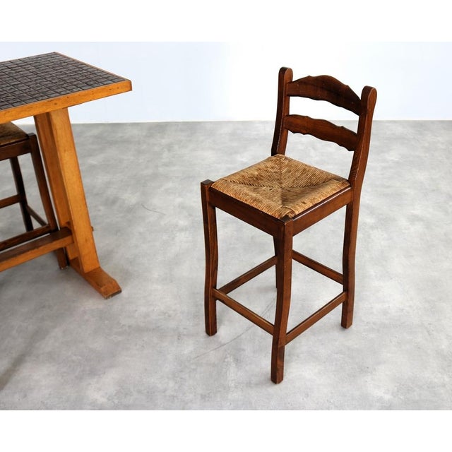 Vintage Bar Table with Stools, 1950s, Set of 5 For Sale - Image 9 of 16