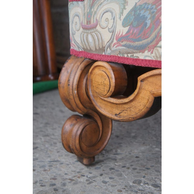 Late 19th Century Antique Spanish Colonial Mahogany Hall Bench Couch Sofa For Sale - Image 10 of 12