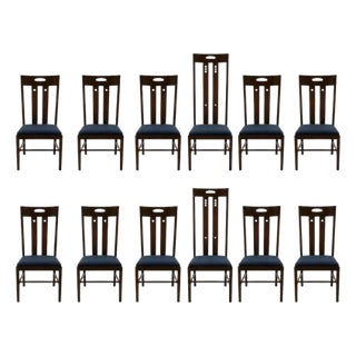 Charles Rennie Mackintosh MCM Ingram Dining Chairs for Cassina, Set of 12 For Sale