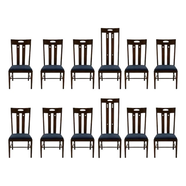Charles Rennie Mackintosh MCM Ingram Dining Chairs for Cassina, Set of 12 For Sale