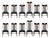 Charles Rennie Mackintosh MCM Ingram Dining Chairs for Cassina, Set of 12 For Sale