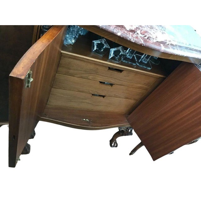 Stone Traditional Italian Rosso Laguna Marble Top Buffet/Sideboard/Credenza, C. 1990s For Sale - Image 7 of 16