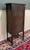 Antique English Arts & Crafts Oak Leaded Stained Glass Bookcase Cabinet c.1930s For Sale - Image 16 of 17