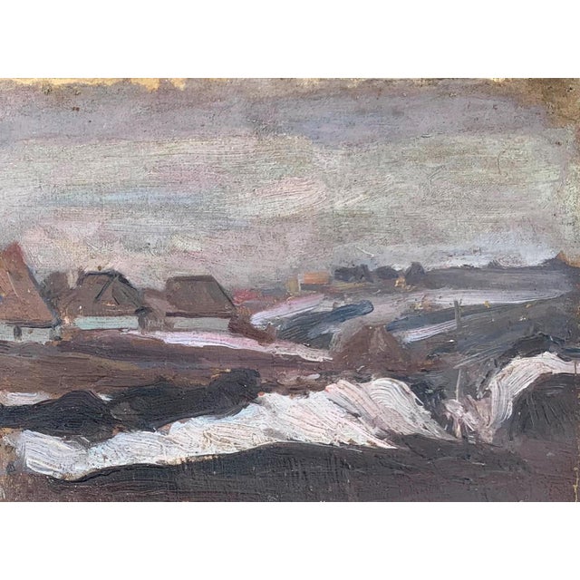 Realism Ukrainian Rural Landscape Painting, Impressionism, 1970s For Sale - Image 3 of 6