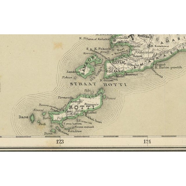 Late 19th Century Antique Maps of the Lesser Sunda Islands in Dutch East Indies, 1884, Set of 2 For Sale - Image 5 of 15