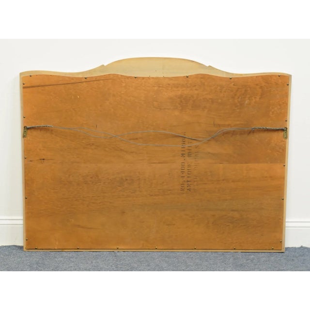 Late 20th Century Henredon Furniture Country French Antique White Painted 46" Dresser / Wall Mirror W. Painted Floral Details 1400 For Sale - Image 5 of 7