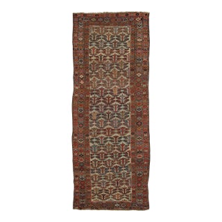 Vintage Turkish Runner in Multicolor Hues With Floral Lattice - Rug & Kilim For Sale
