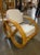 Restored Child Size 3-Strand Round Full Pretzel Rattan Sofa & Lounge Chair For Sale - Image 4 of 12