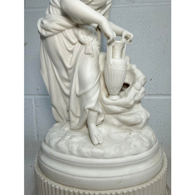 Vintage French NeoClassical Parian Porcelain Figural Electric Table Lamps - Pair For Sale In New York - Image 6 of 13