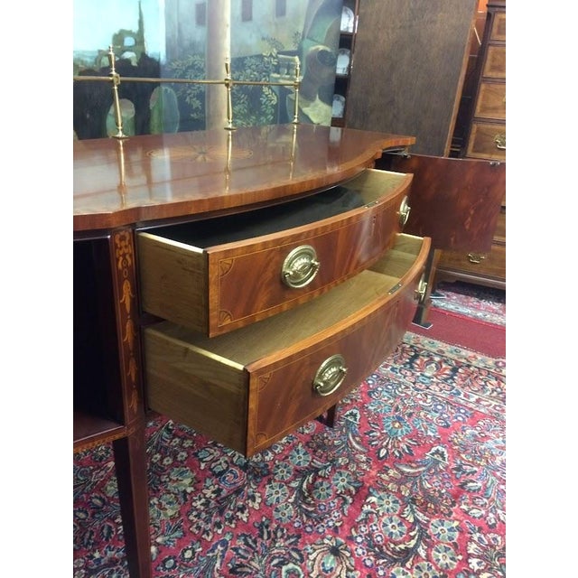 Item: Inlaid Federal Style Buffet Sideboard by Councill Craftsmen Furniture. Age & Condition: Circa 1990-2000. Good, with...