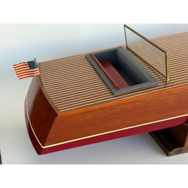 1970's Handcrafted Oversized Model Wood Boat For Sale In Miami - Image 6 of 10