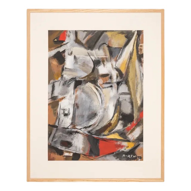 Cubistic Painting, Watercolor on Paper, 82 X 103cm For Sale