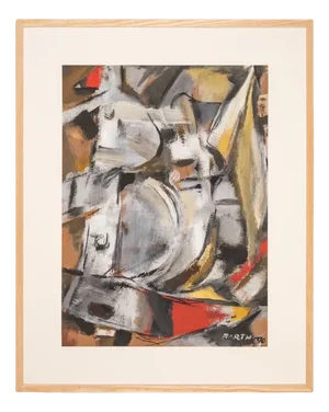 Cubistic Painting, Watercolor on Paper, 82 X 103cm