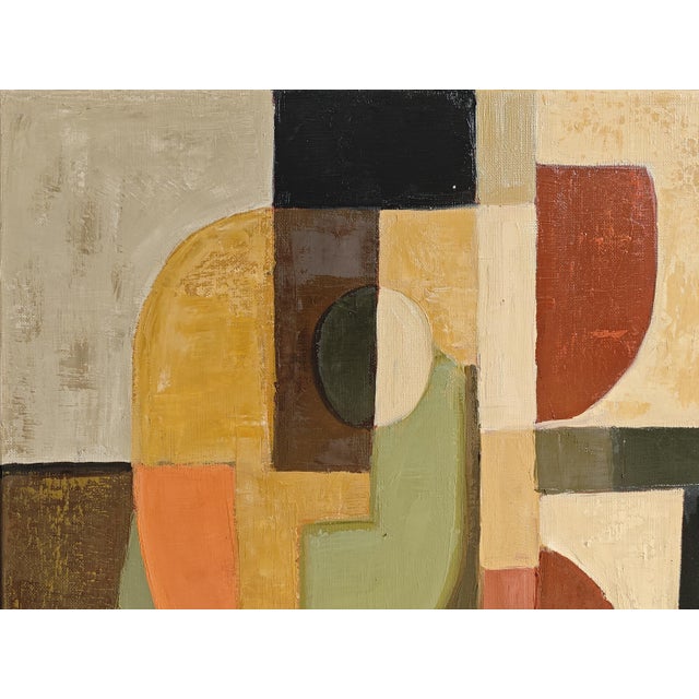 Earth & Form is a contemporary abstract oil painting by French artist Sophie Dumont. Built around intersecting curved...