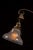 Early 20th Century Art Nouveau Ball Joint Bridge Arm Lamp With Blue Floral Lamp For Sale - Image 4 of 6
