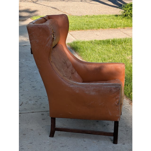 Late 20th Century Attributed to Fredrik Kayser Lounge Chair in Leather and Rosewood For Sale In Detroit - Image 6 of 10
