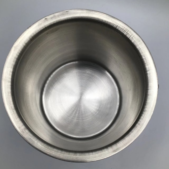 Metal Double Wall Insulated Ice Bucket Stainless Steel With Ice Tongs by Tamari For Sale - Image 7 of 13