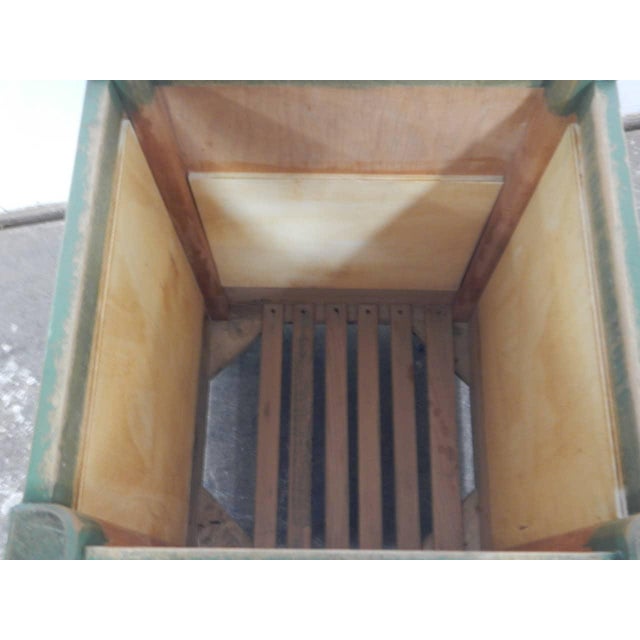 Wood Container Box with Wheels, 1960 For Sale - Image 7 of 10