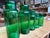 Vintage Green Glass Apothecary Jars, Set of 5 For Sale - Image 6 of 8