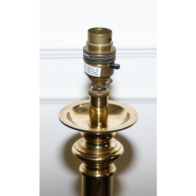 Vintage Regency Style Brass Table Lamp For Sale - Image 4 of 8