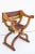 Savonarola chair, Made in Italy, Year 1900. The frame is made of solid wood. The seat and back are ORIGINAL leather,...