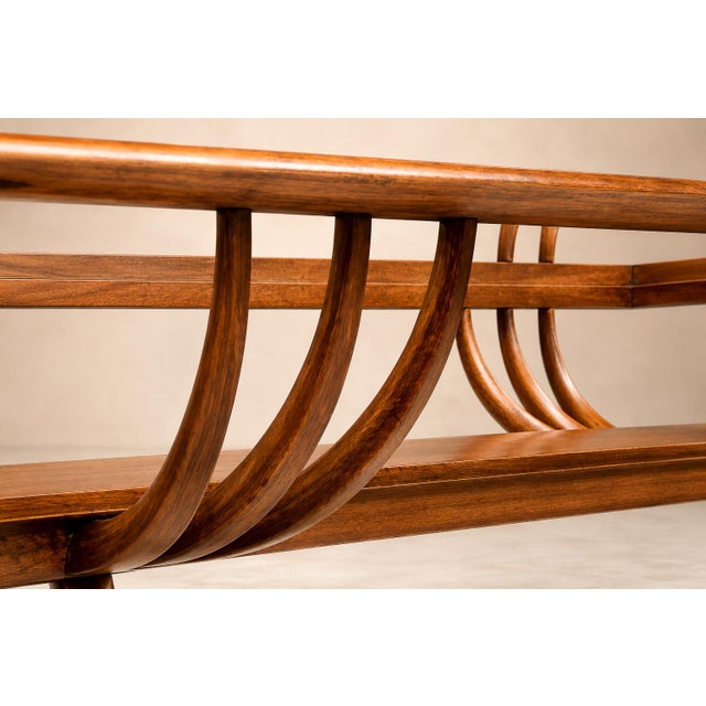 Giuseppe Scapinelli Brazilian Modern Coffee Table in Caviúna Wood & Glass, Giuseppe Scapinelli, Brazil, 1950s For Sale - Image 4 of 18