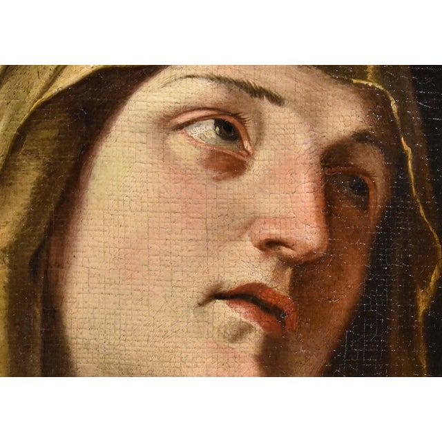 After Guido Reni, Mater Dolorosa Reni, 1650, Oil on Canvas For Sale - Image 10 of 15