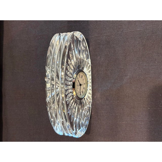 Transparent Waterford Crystal Sunburst Clock For Sale - Image 8 of 12