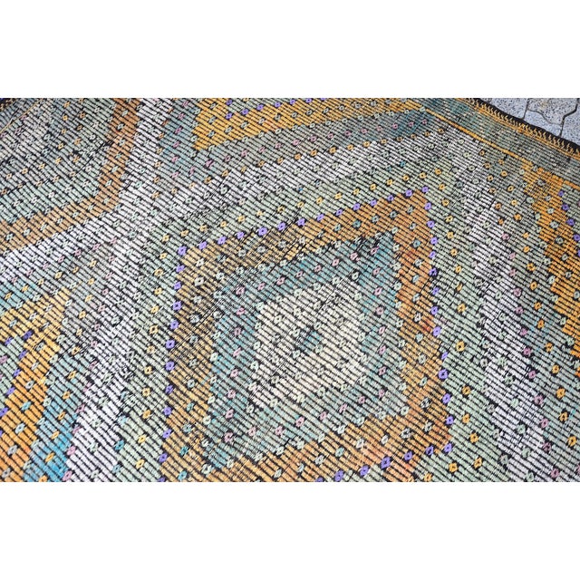 1960s Geometric Turkish Size Kilim Rug For Sale - Image 6 of 11