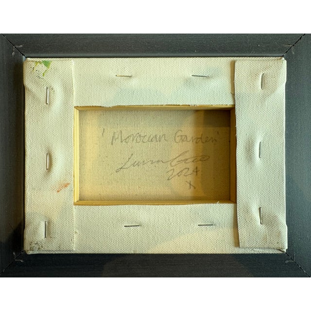 2024 Uk “Moroccan Gardens” Original Painting by Laura Gee in New Closed Corner Gold Plein Air For Sale - Image 4 of 8