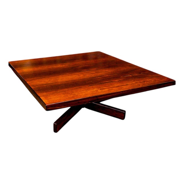 Chanceler Coffee Table in Rosewood and Metal, Jorge Zalszupin, 1960s For Sale