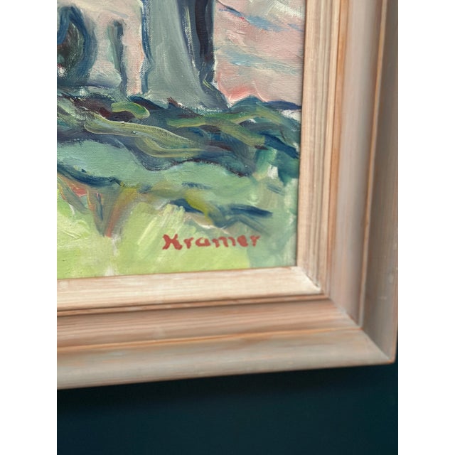 Kramer, Landscape Composition, 1950s, Oil on Canvas, Framed For Sale - Image 5 of 14