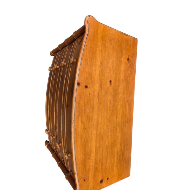 1990s Ethan Allen Hannah Bow Front Chest Knotty Pine 4 Drawer Dresser New Country For Sale - Image 9 of 18
