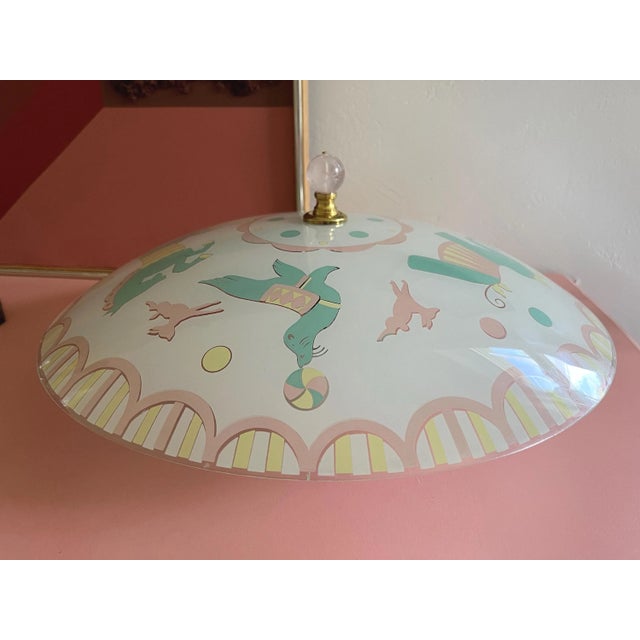 1950s Circus Animals Ceiling Light For Sale - Image 12 of 18