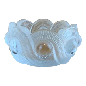 Mid 20th Century Vintage René Lalique Round Crystal Bowl